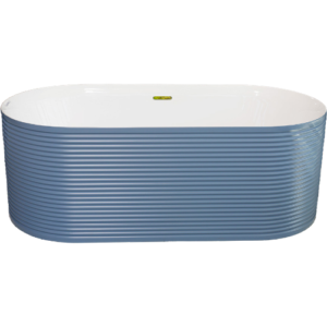 Freestanding Bathtub With Stripe Design