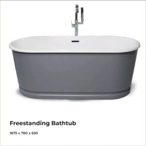 Grey bathtub
