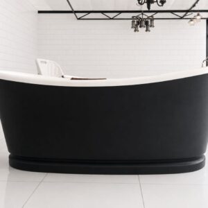 Matte black tub